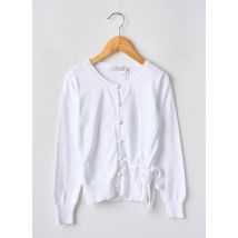 CKS - Gilet manches longues blanc en coton - Fille - Taille TU - Modz