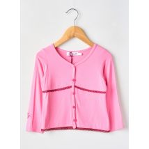 POMME FRAMBOISE - Gilet manches longues rose en viscose - Fille - Taille TU - Modz