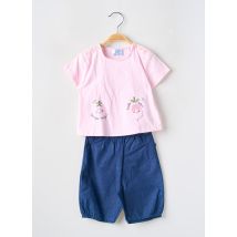 LAPIN BLEU - Ensemble de sport rose en coton - Fille - Taille TU - Modz