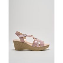 BAERCHI - Sandales/Nu pieds rose en cuir - Femme - Taille 40 - Modz