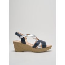 BAERCHI - Sandales/Nu pieds bleu en cuir - Femme - Taille 40 - Modz