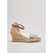 LA VAGUE - Espadrilles argent en cuir - Femme - Taille 40 - Modz