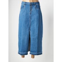 KAROSTAR - Jupe longue bleu en coton - Femme - Taille 42 - Modz