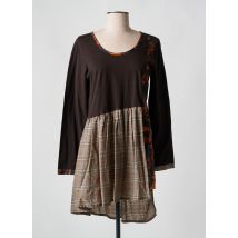 RHUM RAISIN - Robe courte marron en coton - Femme - Taille 38 - Modz
