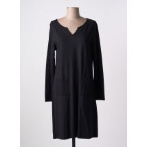 MALOKA - Robe mi-longue noir en viscose - Femme - Taille 40 - Modz