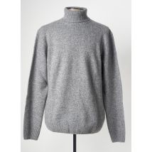 GIANNI VALLI - Pull col roulé gris en laine - Homme - Taille XL - Modz