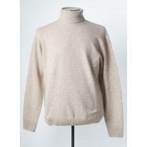 GIANNI VALLI - Pull col roulé beige en laine - Homme - Taille XXL - Modz