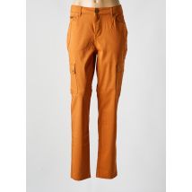ZHENZI - Pantalon slim orange en coton - Femme - Taille 48 - Modz