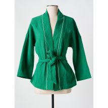 TRENCH & COAT - Veste kimono vert en coton - Femme - Taille 34 - Modz