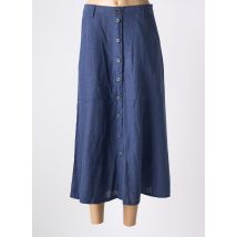 GARDEUR - Jupe mi-longue bleu en lin - Femme - Taille 38 - Modz