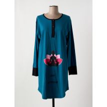 NUIT CALINE - Chemise de nuit bleu en coton - Femme - Taille 40 - Modz