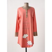 NUIT CALINE - Chemise de nuit orange en coton - Femme - Taille 34 - Modz
