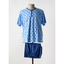 ELIAN - Pyjashort bleu en coton - Homme - Taille 46 - Modz