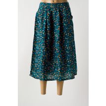 LES PIPLETT'S - Jupe mi-longue vert en coton - Femme - Taille 42 - Modz