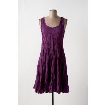 MALIA B - Robe courte violet en coton - Femme - Taille 40 - Modz