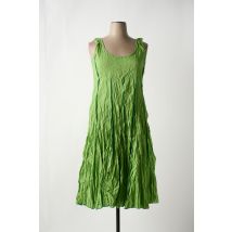 MALIA B - Robe mi-longue vert en coton - Femme - Taille 48 - Modz