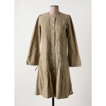 NID D'ABEILLE - Robe mi-longue marron en coton - Femme - Taille 38 - Modz