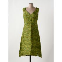 NID D'ABEILLE - Robe mi-longue vert en coton - Femme - Taille 42 - Modz
