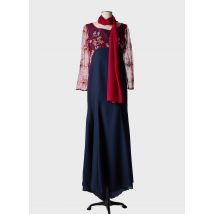 CEREMONIE - Robe longue bleu en polyester - Femme - Taille 40 - Modz