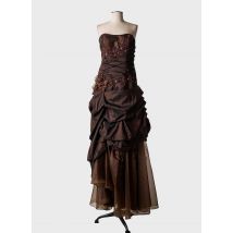 MISS PARIS - Robe longue marron en polyester - Femme - Taille 36 - Modz