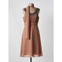 FASHION NEW YORK - Robe mi-longue marron en polyester - Femme - Taille 42 - Modz