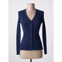 OSCALITO - Gilet manches longues bleu en laine - Femme - Taille 38 - Modz