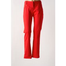 JENSEN - Pantalon droit rouge en coton - Femme - Taille 50 - Modz