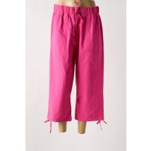 ZHENZI - Pantacourt rose en coton - Femme - Taille 46 - Modz