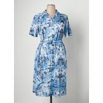 VALMODE - Robe mi-longue bleu en polyester - Femme - Taille 48 - Modz