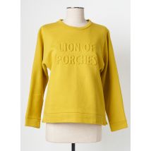 LION OF PORCHES - Sweat-shirt jaune en coton - Femme - Taille 34 - Modz