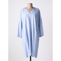 SIGNE NATURE - Robe mi-longue bleu en coton - Femme - Taille 40 - Modz