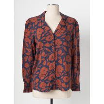 KANOPE - Chemisier marron en coton - Femme - Taille 36 - Modz