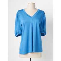 MARBLE - T-shirt bleu en viscose - Femme - Taille 44 - Modz