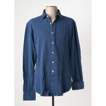 A FISH NAMED FRED - Chemise manches longues bleu en coton - Homme - Taille L - Modz