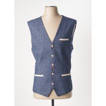 A FISH NAMED FRED - Gilet sans manche bleu en lin - Homme - Taille XL - Modz