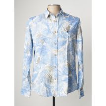 BENSON & CHERRY - Chemise manches longues bleu en coton - Homme - Taille M - Modz