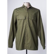 LION OF PORCHES - Chemise manches longues vert en coton - Homme - Taille M - Modz