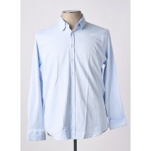 BENSON & CHERRY - Chemise manches longues bleu en polyester - Homme - Taille XXL - Modz