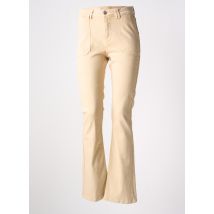 TRAMONTANA - Pantalon droit beige en coton - Femme - Taille 40 - Modz
