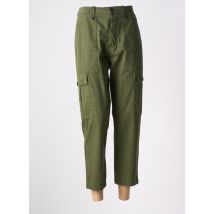 LION OF PORCHES - Pantalon 7/8 vert en coton - Femme - Taille 38 - Modz