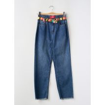 LION OF PORCHES - Jeans coupe droite bleu en coton - Femme - Taille 34 - Modz