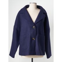 AGATHE & LOUISE - Manteau court bleu en laine - Femme - Taille 46 - Modz