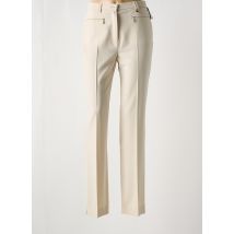 SAINT HILAIRE - Pantalon droit beige en polyester - Femme - Taille 38 - Modz
