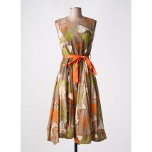 HICH USE - Robe mi-longue orange en coton - Femme - Taille 38 - Modz