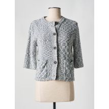 SOAKED - Gilet manches courtes bleu en coton - Femme - Taille 36 - Modz