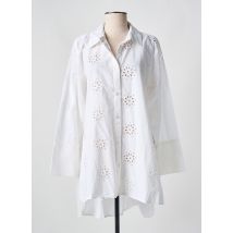 CULTURE - Chemisier blanc en coton - Femme - Taille 44 - Modz