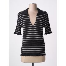 SOAKED - Polo noir en coton - Femme - Taille 38 - Modz