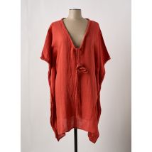 LINGADORE - Robe mi-longue orange en coton - Femme - Taille 42 - Modz