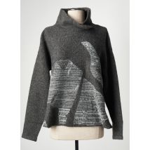 NUZINA - Pull col roulé gris en acrylique - Femme - Taille 38 - Modz