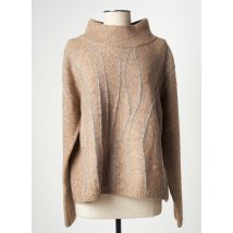 NUZINA - Pull col roulé marron en acrylique - Femme - Taille 40 - Modz